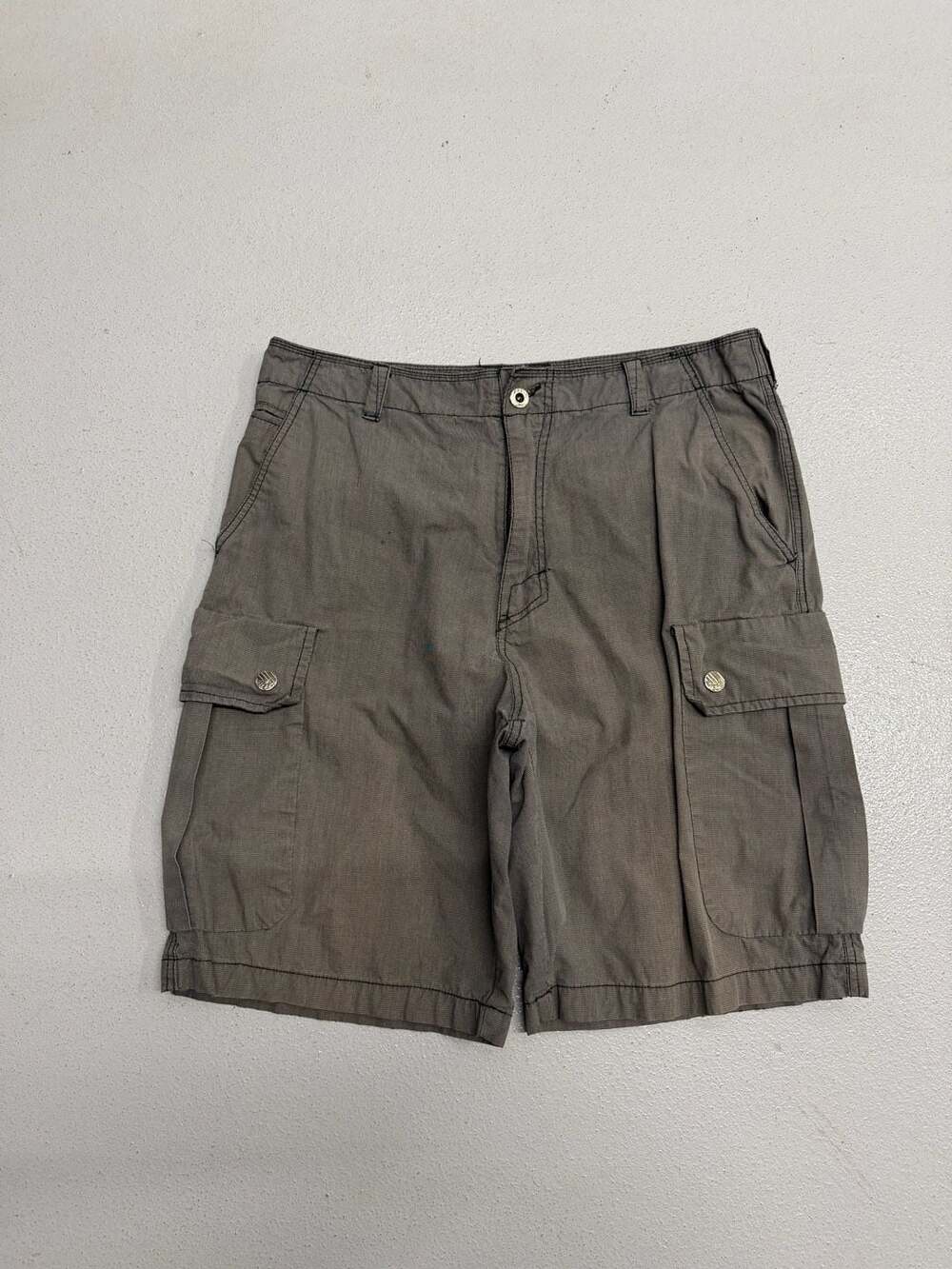 Grey Billabong Built to Thrash Micro-Check Cargo Shorts
